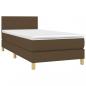 Preview: Boxspringbett mit Matratze Dunkelbraun 90x200 cm Stoff