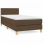 Preview: Boxspringbett mit Matratze Dunkelbraun 100x200 cm Stoff