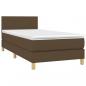 Preview: Boxspringbett mit Matratze Dunkelbraun 100x200 cm Stoff