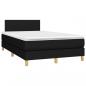 Preview: Boxspringbett mit Matratze Schwarz 120x200 cm Stoff