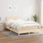 Preview: ARDEBO.de - Boxspringbett mit Matratze Creme 120x200 cm Stoff