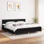 Preview: ARDEBO.de - Boxspringbett mit Matratze Schwarz 200x200 cm Stoff