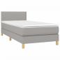 Preview: Boxspringbett mit Matratze Hellgrau 80x200 cm Stoff