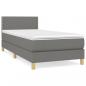 Preview: Boxspringbett mit Matratze Dunkelgrau 80x200 cm Stoff