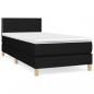 Preview: Boxspringbett mit Matratze Schwarz 80x200 cm Stoff