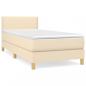 Preview: Boxspringbett mit Matratze Creme 90x190 cm Stoff