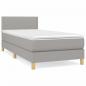 Preview: Boxspringbett mit Matratze Hellgrau 90x200 cm Stoff