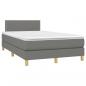 Preview: Boxspringbett mit Matratze Dunkelgrau 120x200 cm Stoff