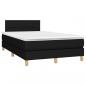 Preview: Boxspringbett mit Matratze Schwarz 120x200 cm Stoff