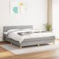 Preview: ARDEBO.de - Boxspringbett mit Matratze Hellgrau 160x200 cm Stoff