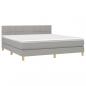 Preview: Boxspringbett mit Matratze Hellgrau 180x200 cm Stoff