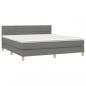 Preview: Boxspringbett mit Matratze Dunkelgrau 180x200 cm Stoff