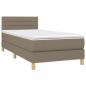 Preview: Boxspringbett mit Matratze Taupe 90x200 cm Stoff