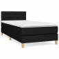 Preview: Boxspringbett mit Matratze Schwarz 100x200 cm Stoff