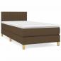 Preview: Boxspringbett mit Matratze Dunkelbraun 100x200 cm Stoff