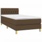 Preview: Boxspringbett mit Matratze Dunkelbraun 90x200 cm Stoff