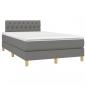 Preview: Boxspringbett mit Matratze Dunkelgrau 120x200 cm Stoff