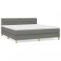 Preview: Boxspringbett mit Matratze Dunkelgrau 160x200 cm Stoff