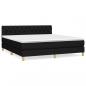 Preview: Boxspringbett mit Matratze Schwarz 160x200 cm Stoff