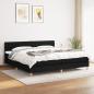 Preview: ARDEBO.de - Boxspringbett mit Matratze Schwarz 200x200 cm Stoff