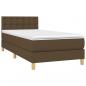 Preview: Boxspringbett mit Matratze Dunkelbraun 80x200 cm Stoff