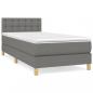 Preview: Boxspringbett mit Matratze Dunkelgrau 90x200 cm Stoff