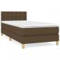 Preview: Boxspringbett mit Matratze Dunkelbraun 90x200 cm Stoff