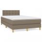 Preview: Boxspringbett mit Matratze Taupe 120x200 cm Stoff