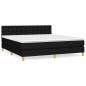 Preview: Boxspringbett mit Matratze Schwarz 180x200 cm Stoff