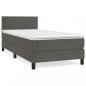 Preview: Boxspringbett mit Matratze Dunkelgrau 90x200 cm Samt