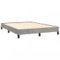 Preview: Boxspringbett mit Matratze Hellgrau 140x190 cm Samt