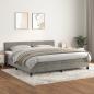 Preview: ARDEBO.de - Boxspringbett mit Matratze Hellgrau 200x200 cm Samt