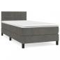 Preview: Boxspringbett mit Matratze Dunkelgrau 100x200 cm Samt