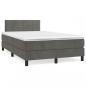 Preview: Boxspringbett mit Matratze Dunkelgrau 120x200 cm Samt