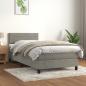 Preview: ARDEBO.de - Boxspringbett mit Matratze Hellgrau 90x200 cm Samt