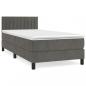 Preview: Boxspringbett mit Matratze Dunkelgrau 100x200 cm Samt