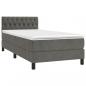 Preview: Boxspringbett mit Matratze Dunkelgrau 90x200 cm Samt