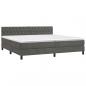 Preview: Boxspringbett mit Matratze Dunkelgrau 200x200 cm Samt