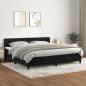 Preview: ARDEBO.de - Boxspringbett mit Matratze Schwarz 200x200 cm Samt