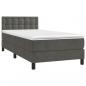 Preview: Boxspringbett mit Matratze Dunkelgrau 100x200 cm Samt