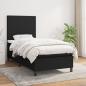 Preview: ARDEBO.de - Boxspringbett mit Matratze Schwarz 80x200 cm Stoff