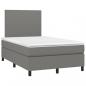 Preview: Boxspringbett mit Matratze Dunkelgrau 120x200 cm Stoff