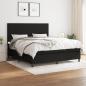 Preview: ARDEBO.de - Boxspringbett mit Matratze Schwarz 160x200 cm Stoff