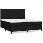 Preview: Boxspringbett mit Matratze Schwarz 160x200 cm Stoff