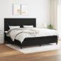 Preview: ARDEBO.de - Boxspringbett mit Matratze Schwarz 200x200 cm Stoff