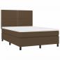 Preview: Boxspringbett mit Matratze Dunkelbraun 140x200 cm Stoff