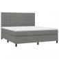 Preview: Boxspringbett mit Matratze Dunkelgrau 180x200 cm Stoff