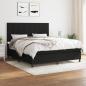 Preview: ARDEBO.de - Boxspringbett mit Matratze Schwarz 180x200 cm Stoff