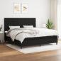 Preview: ARDEBO.de - Boxspringbett mit Matratze Schwarz 200x200 cm Stoff