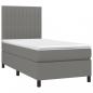 Preview: Boxspringbett mit Matratze Dunkelgrau 90x190 cm Stoff